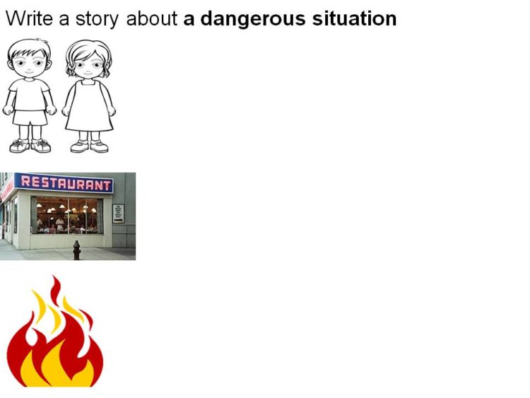 P6 composition model on the theme of a dangerous situation
