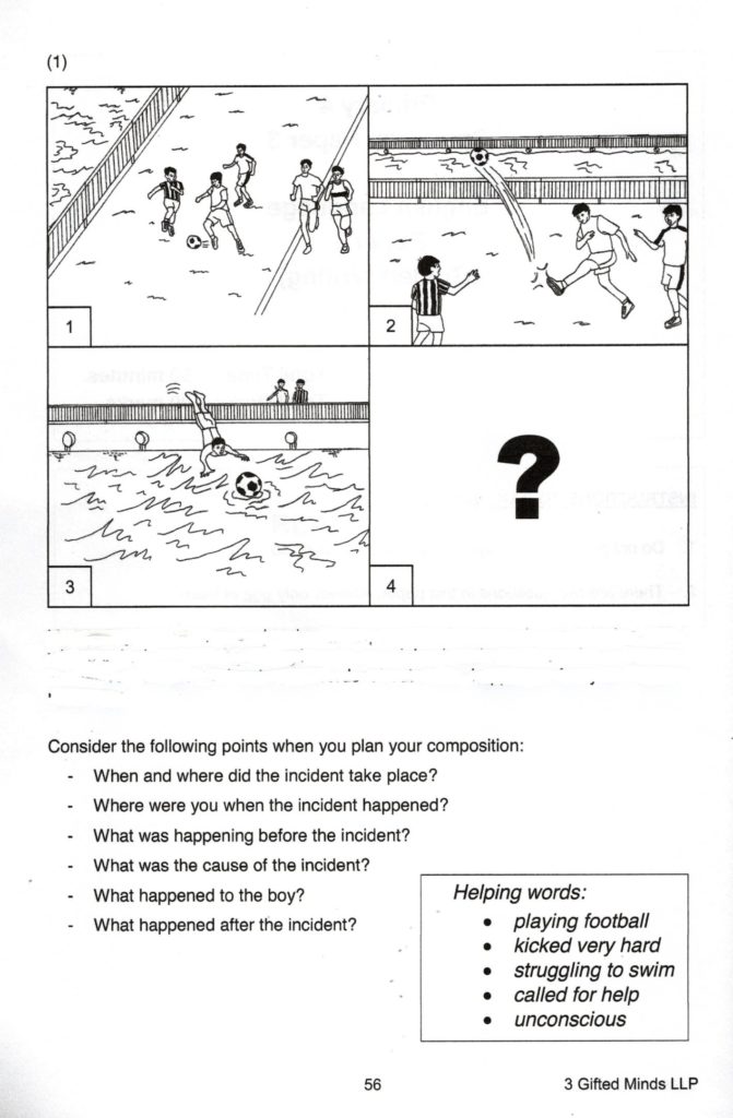 P3 English A Frightening Incident Composition